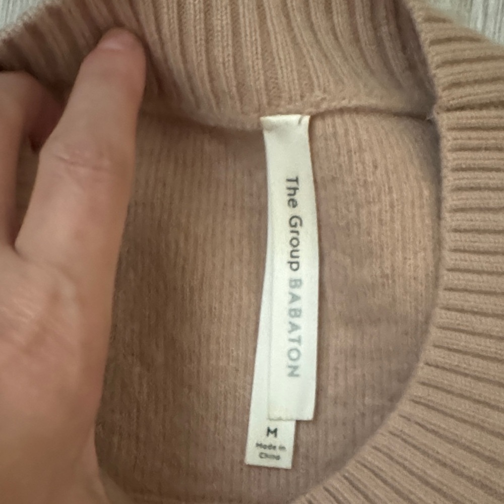 Babaton Textured Tan Crew Neck Sweater - Picture 2 of 3